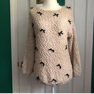 Crystal K cozy sweater with bows